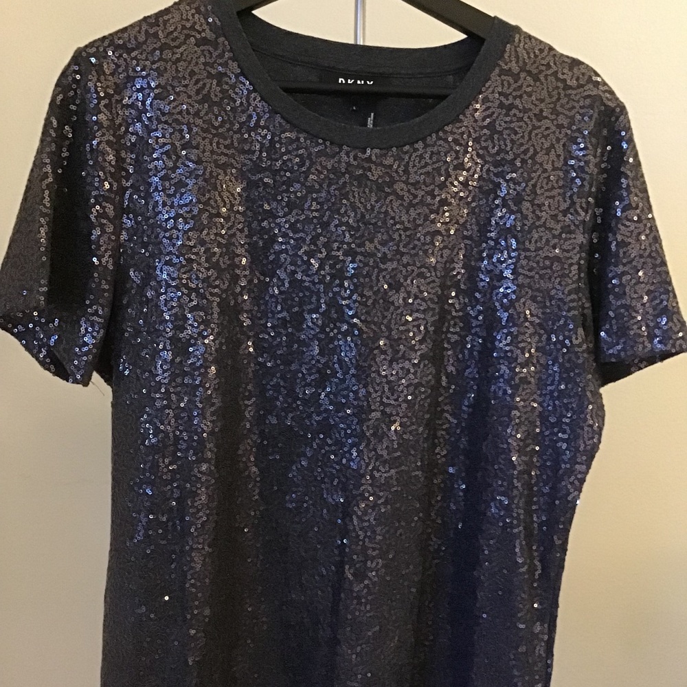 DKNY Sequined Shirt New Size Large